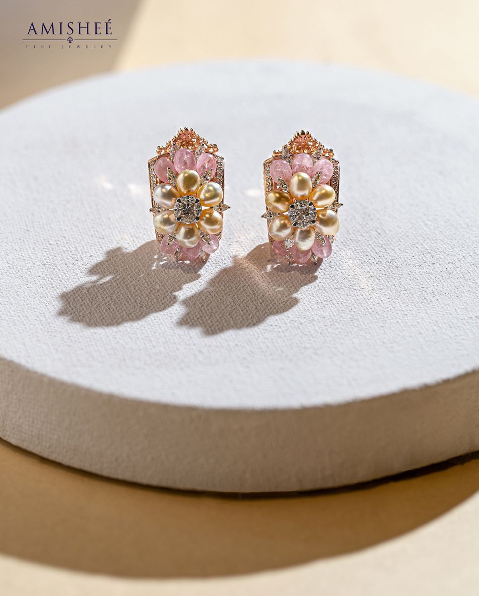 Image of Radiant Earrings with Precious Stones