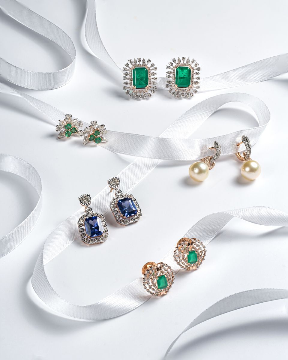 Image of Earrings with Precious Stones