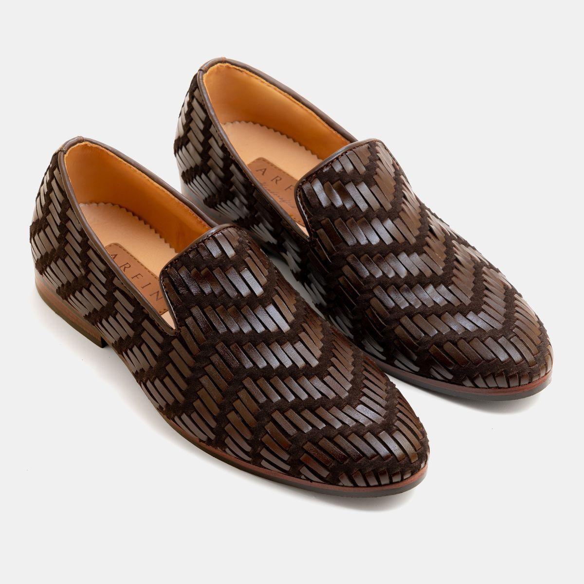 Stripe Braided & Suede Loafer Image