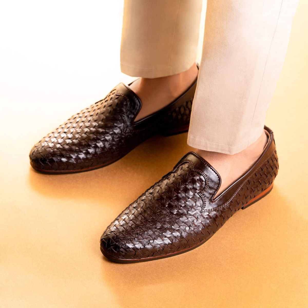 Trigon Braided Loafer in Leather & Yarn Image