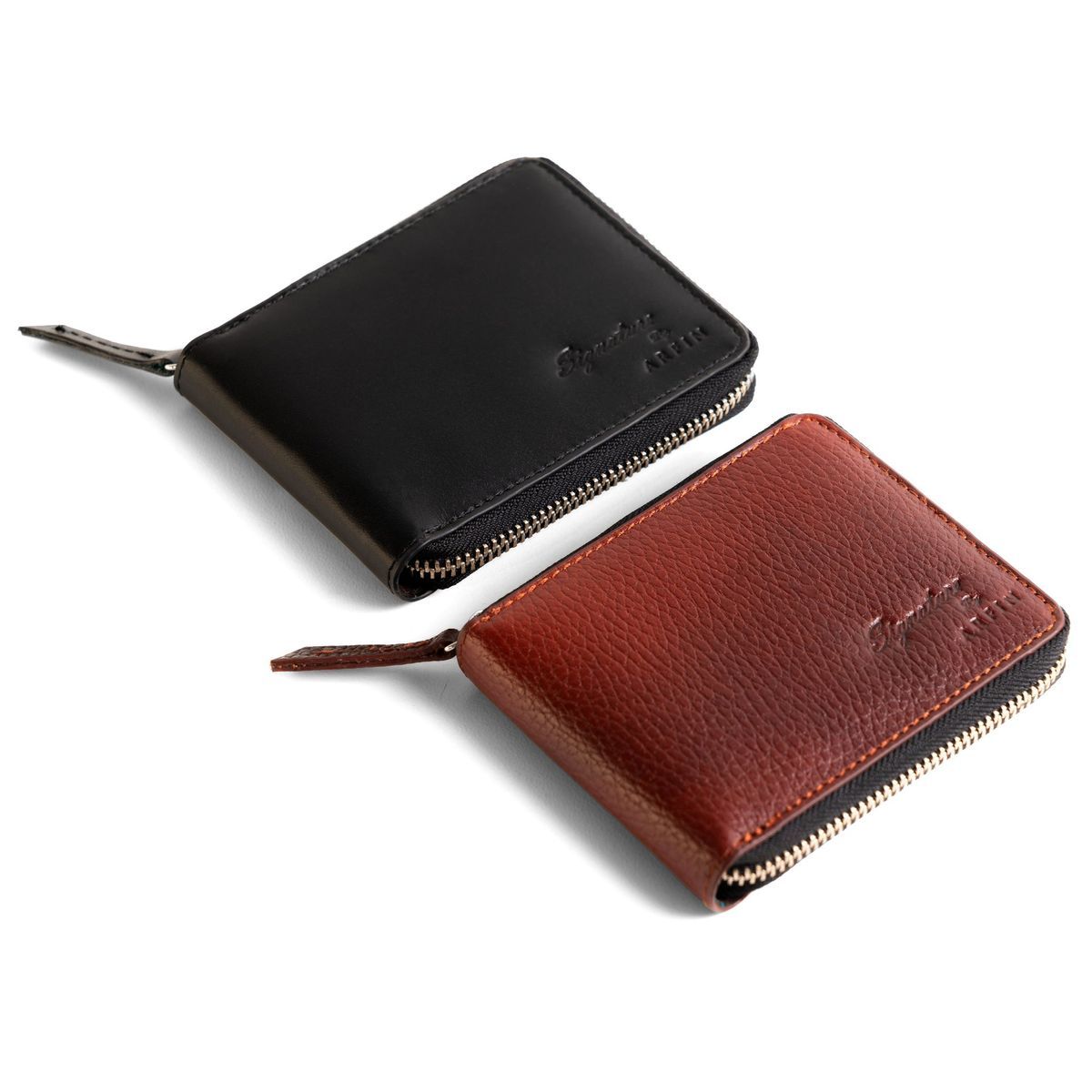 Black Zipper Bifold Wallet Image