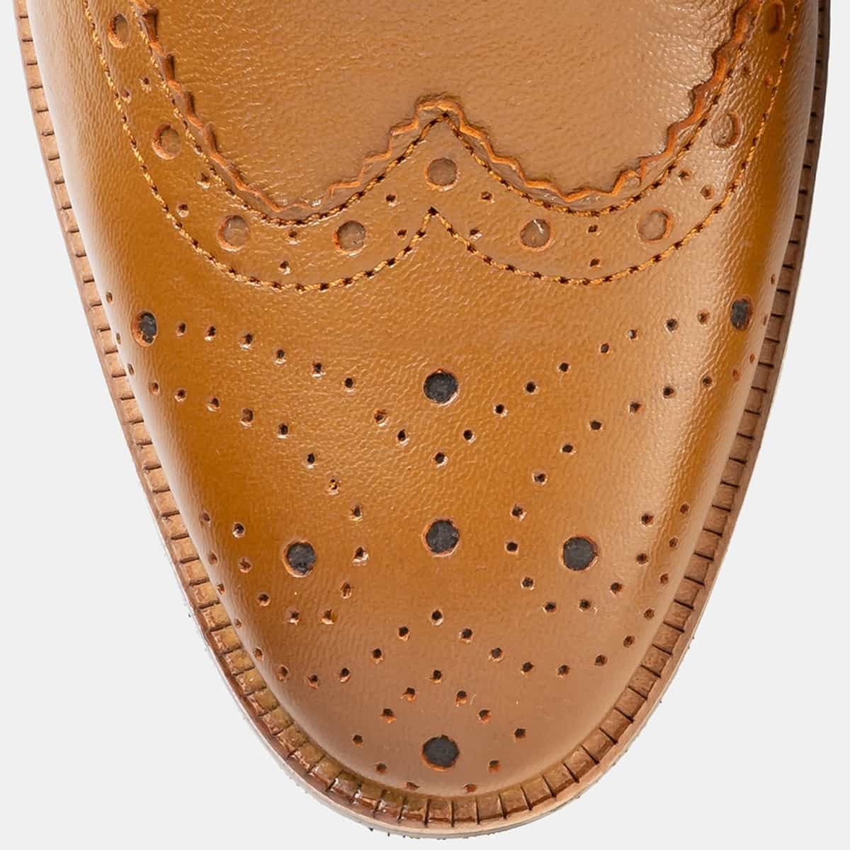 Oxford with Brogue Wingtip in Tan Image