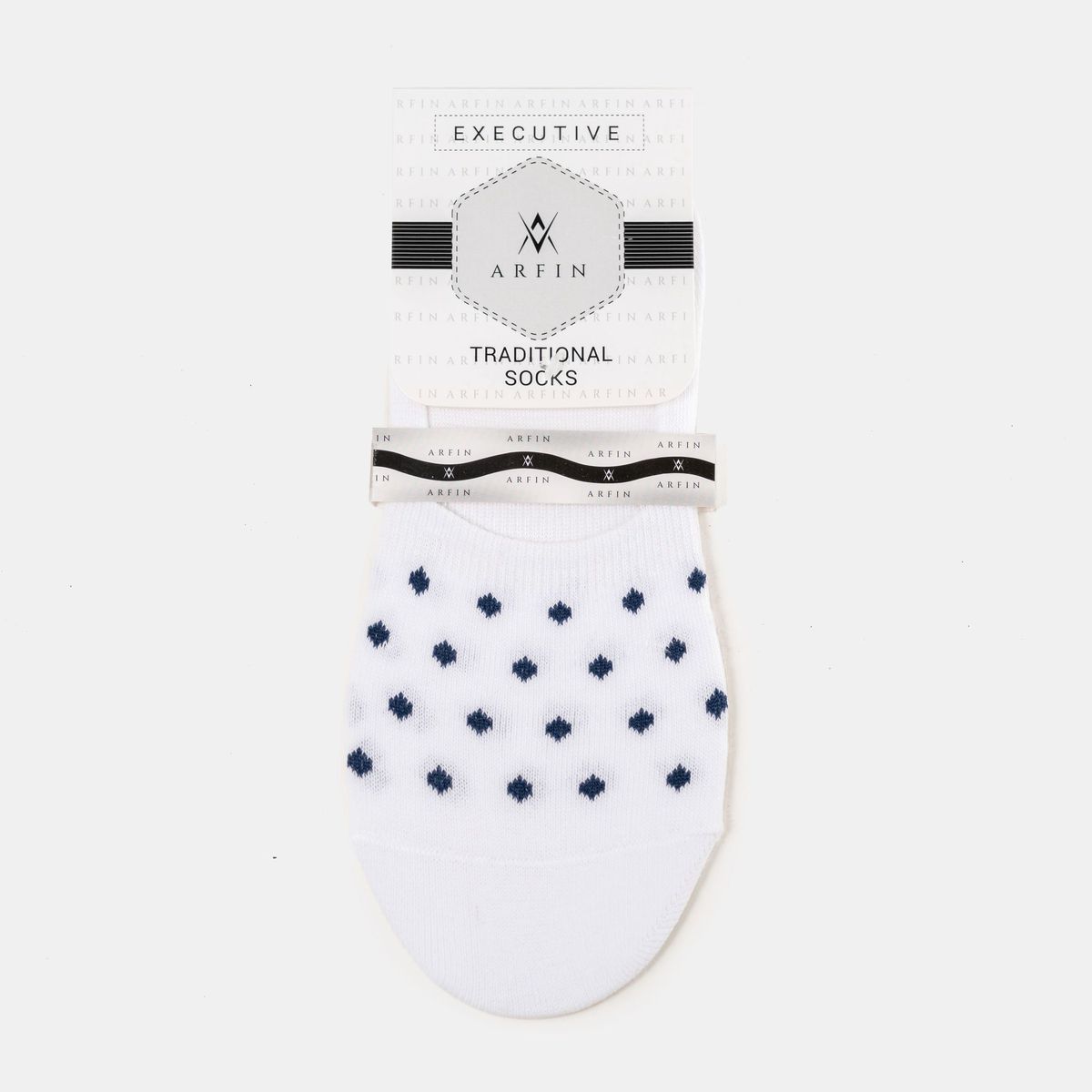 Premium White Loafer Socks Ball Print  Image