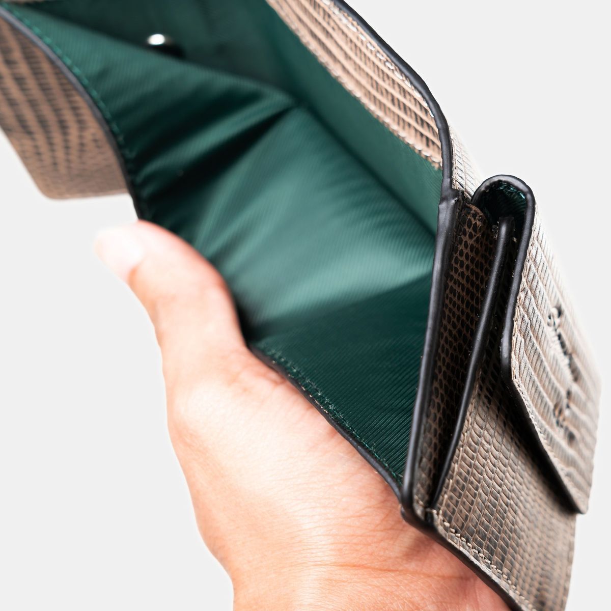 Pocket Wallet Button Style Lizard Image