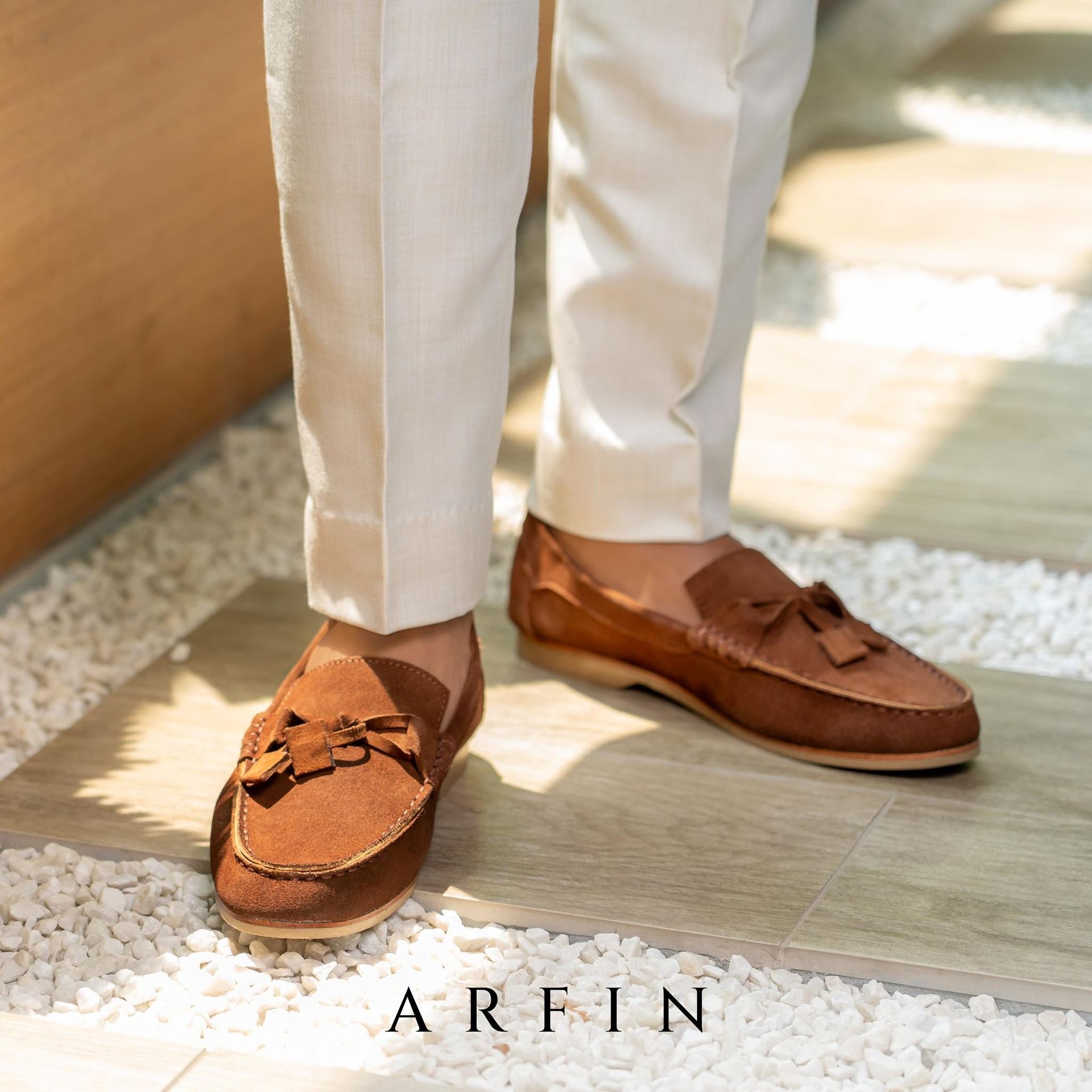 Brown Suede Knot Loafer Image