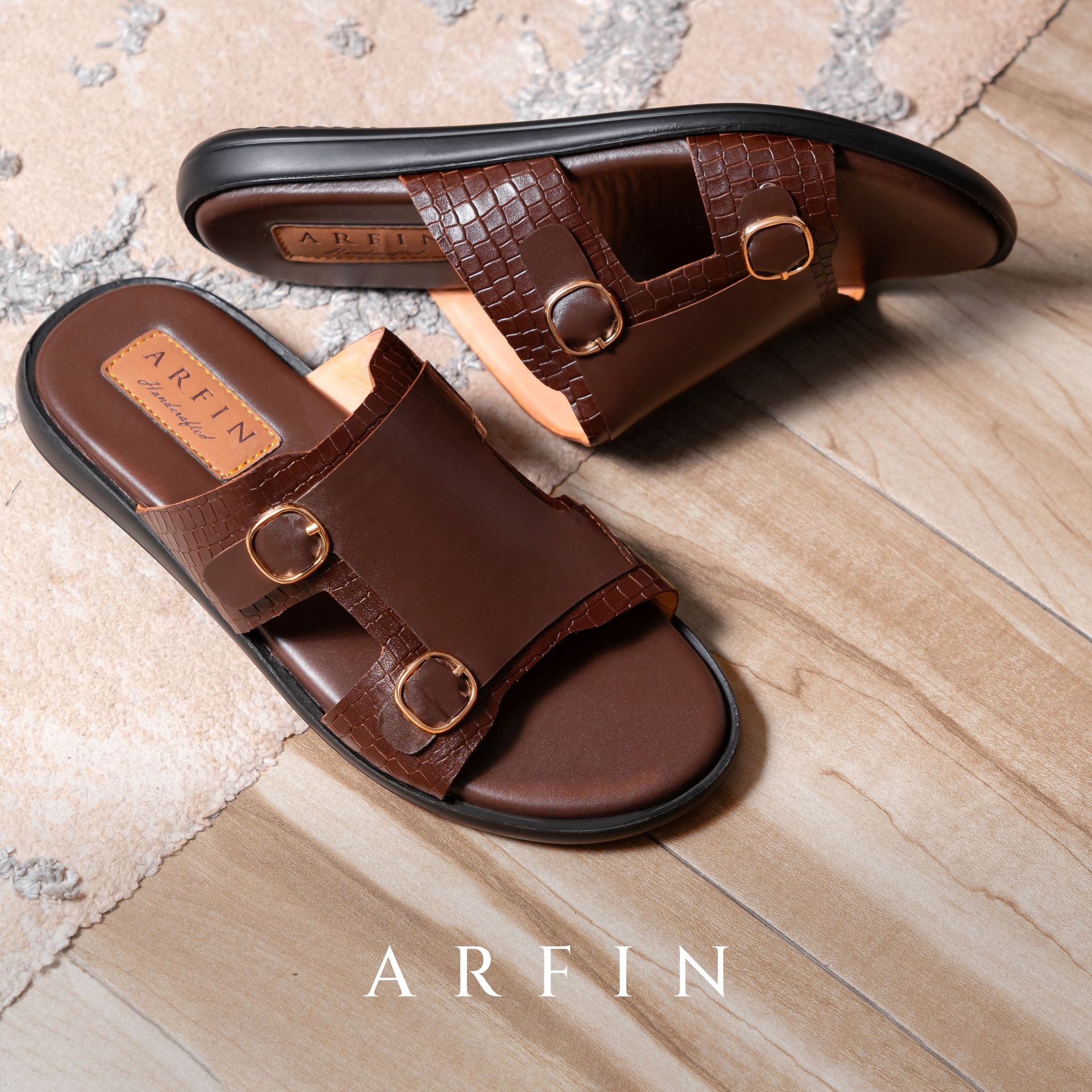 Brown Embossed DM Sandal Image