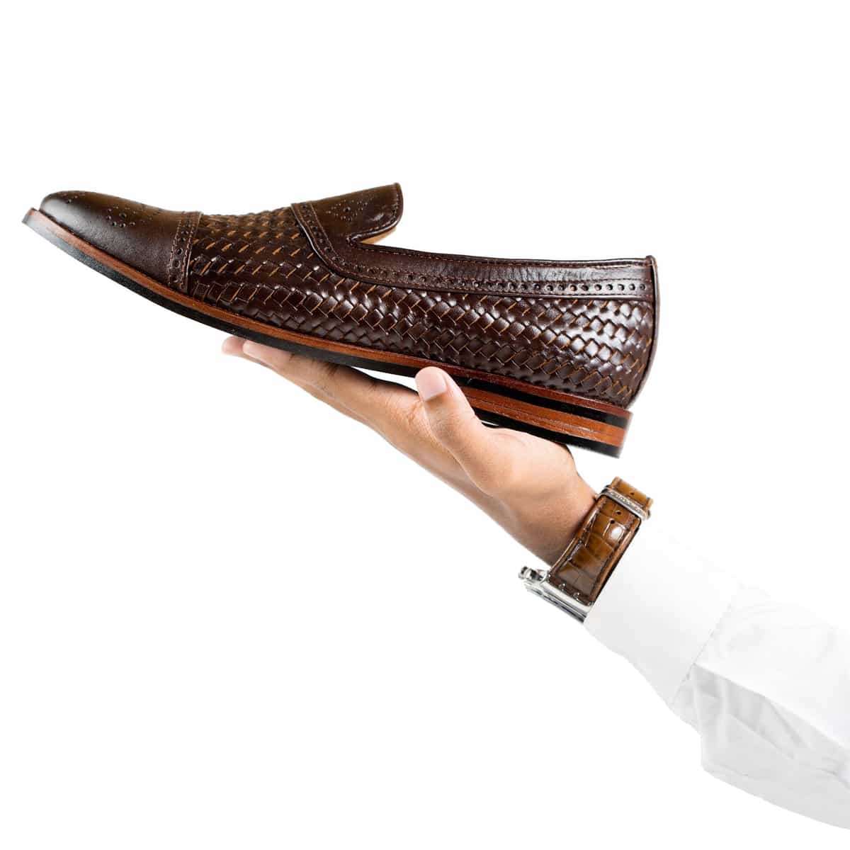 Brogue Loafer with Braided Leather Image
