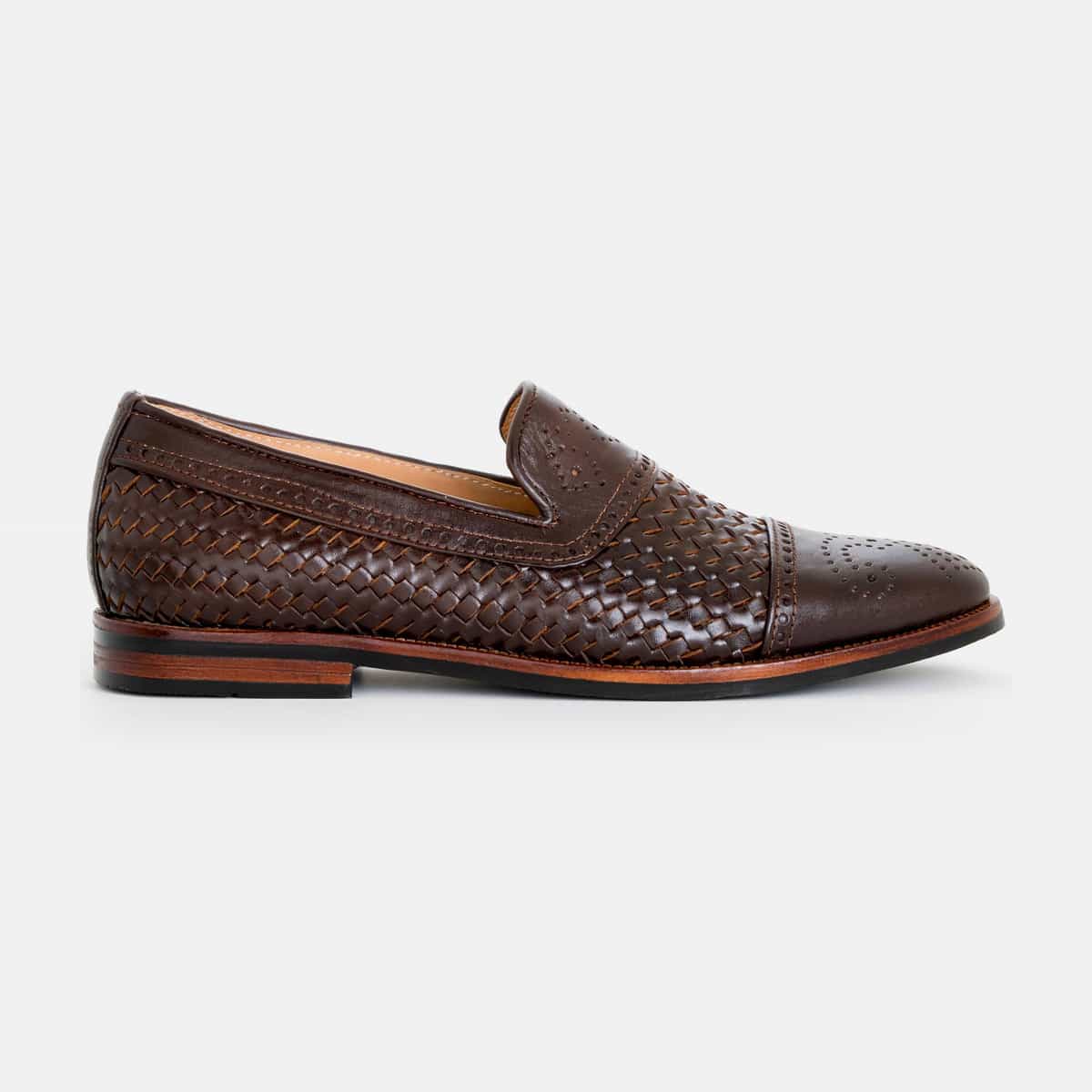 Brogue Loafer with Braided Leather