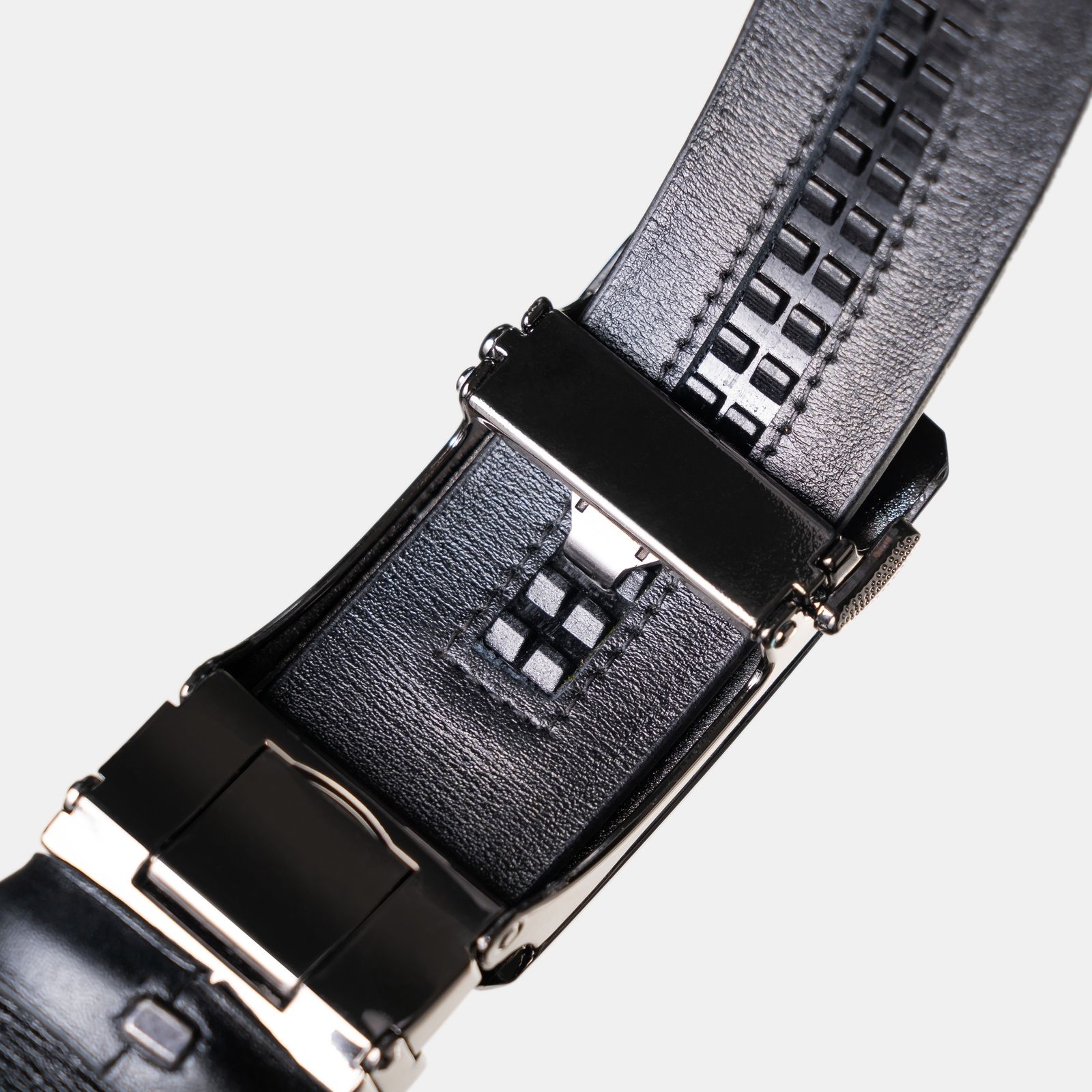  Black Casual Plain Gear Belt Image