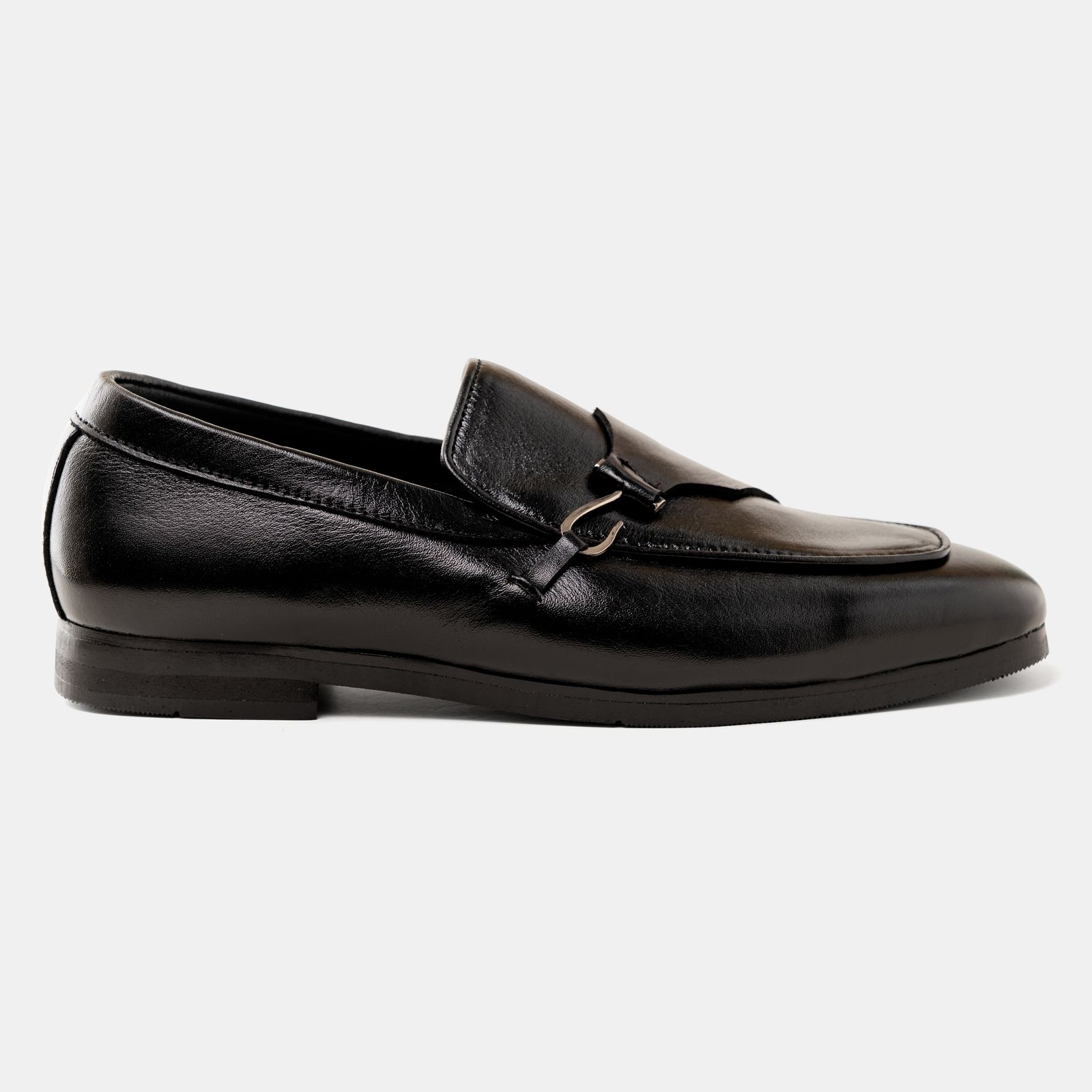 Black Hook Strap Loafer