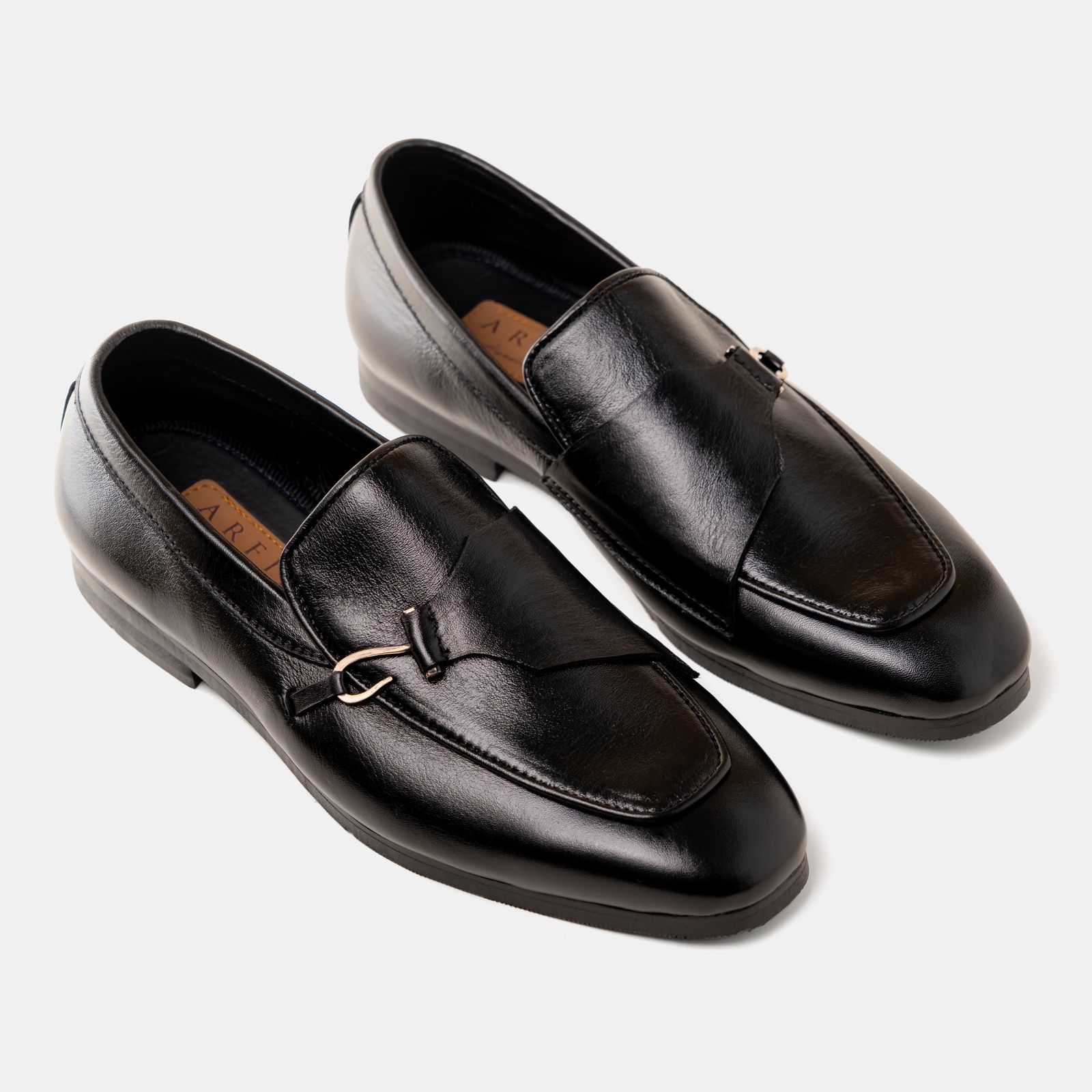 Black Hook Strap Loafer