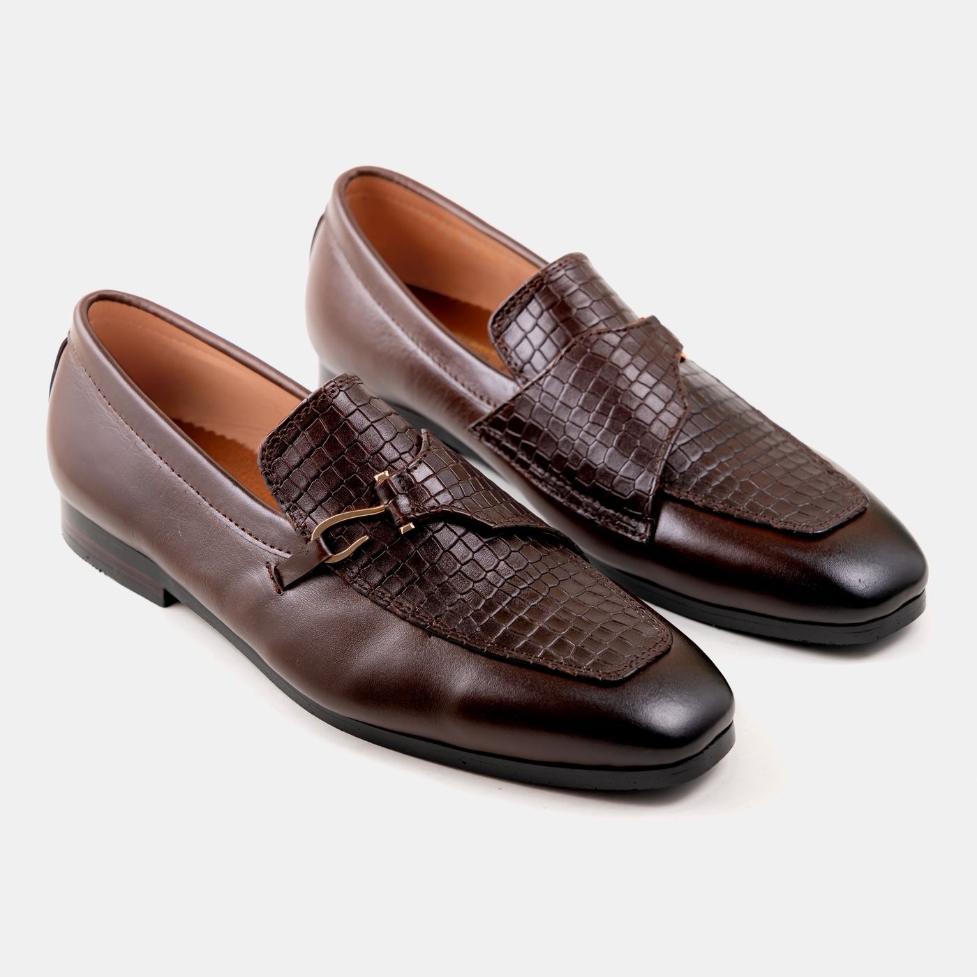 Croc Embossed Hook Loafers