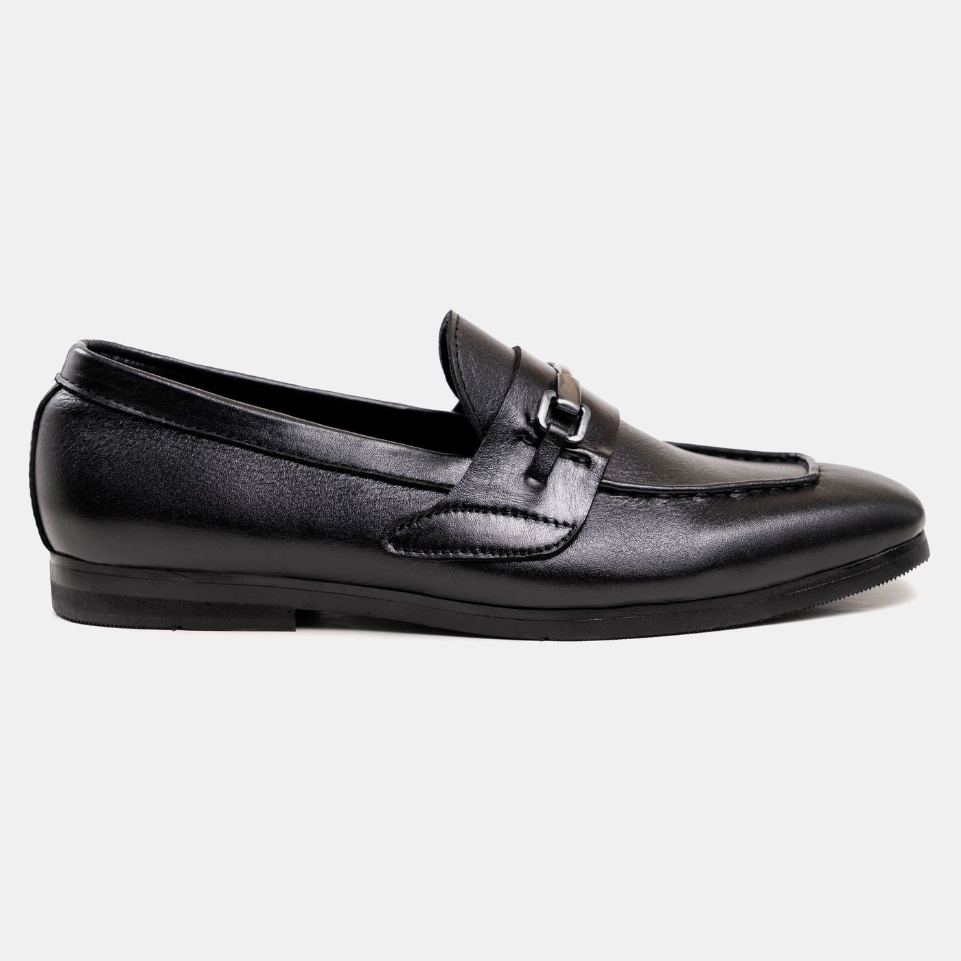 Black Steel Horsebit Loafer