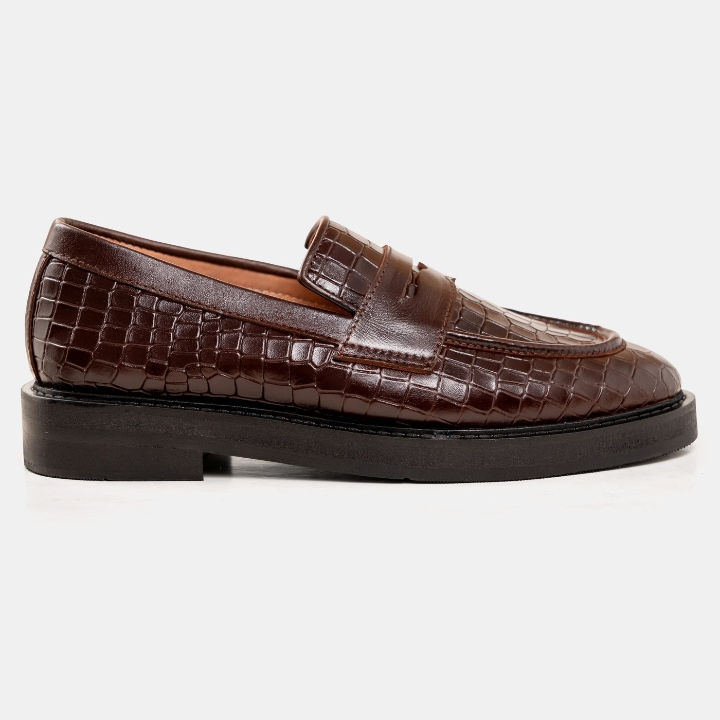 Fat Height Sole Penny Croco Cocoa