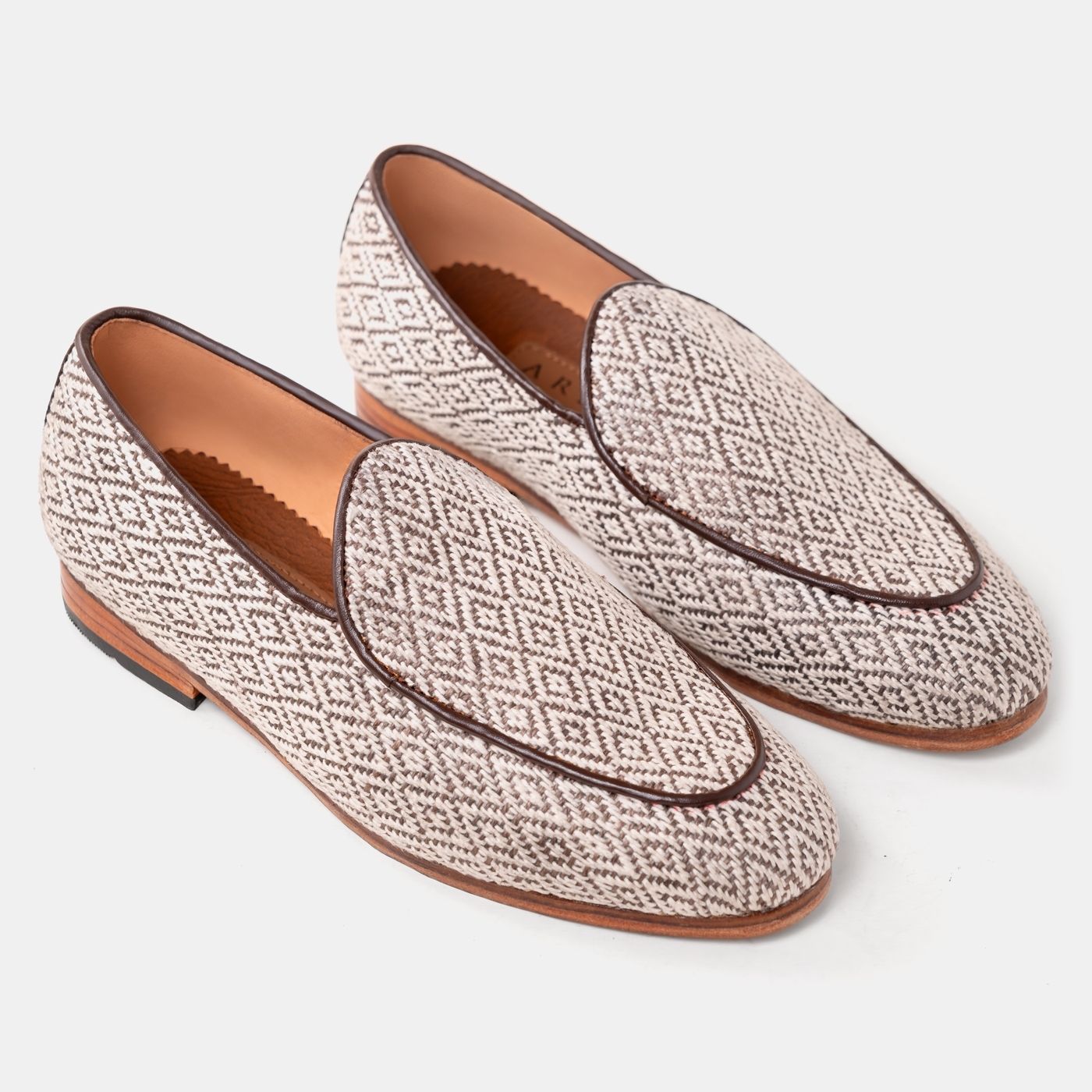 White Rhombus Belgian Jute Loafer