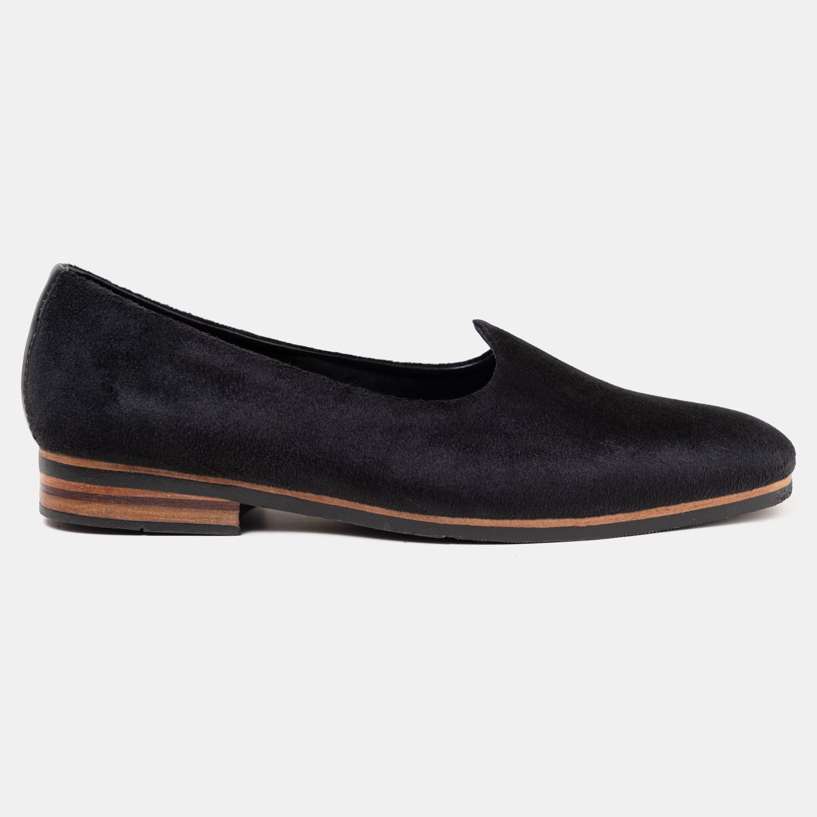 Velvet Black Mojari Shoe