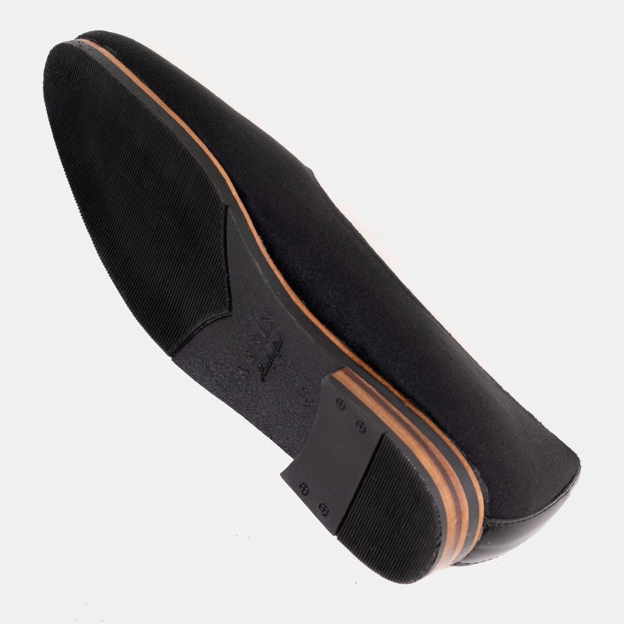 Velvet Black Mojari Shoe Image