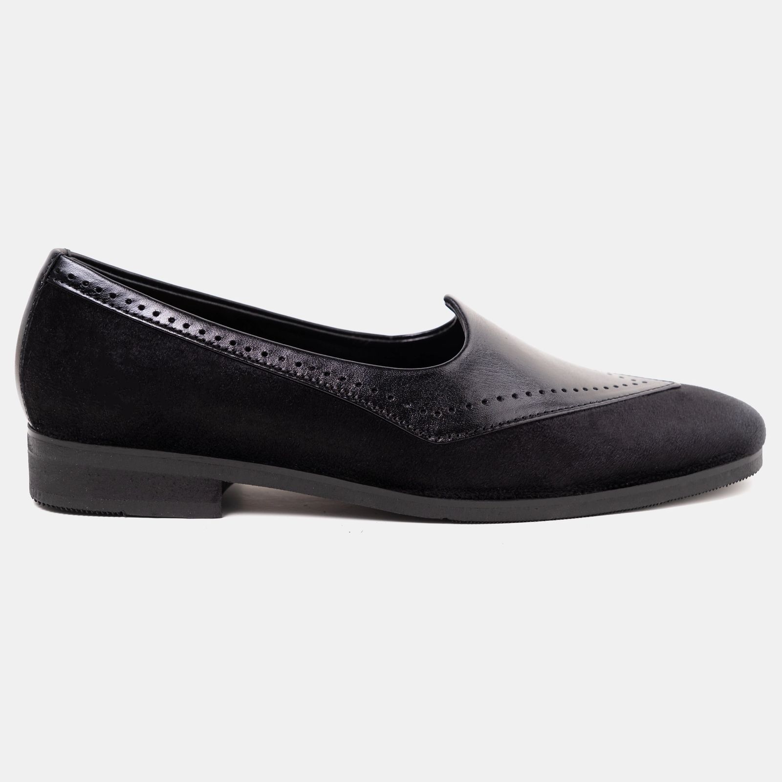 Leather mix Black Mojari