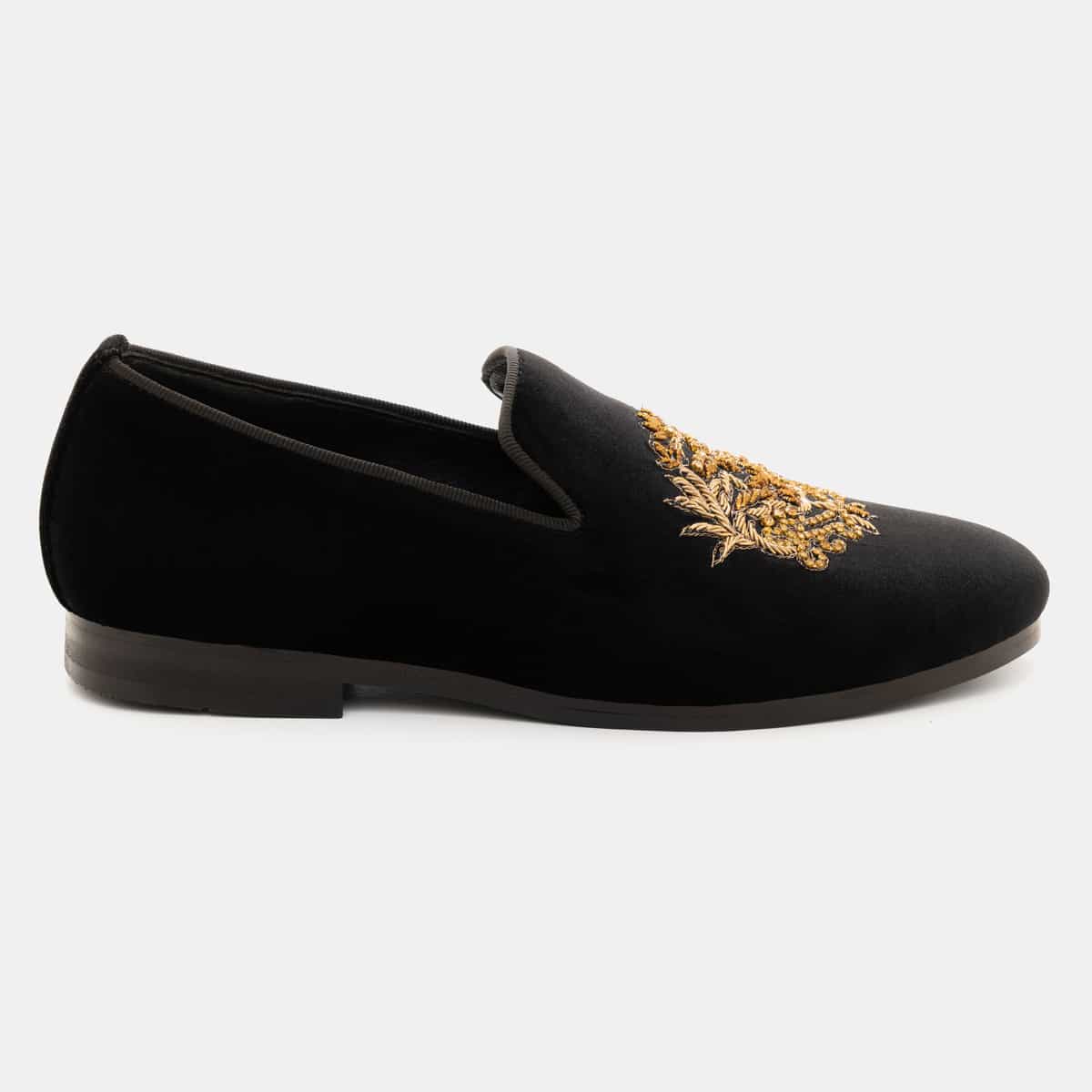 Goldwork Velvet Slip-On