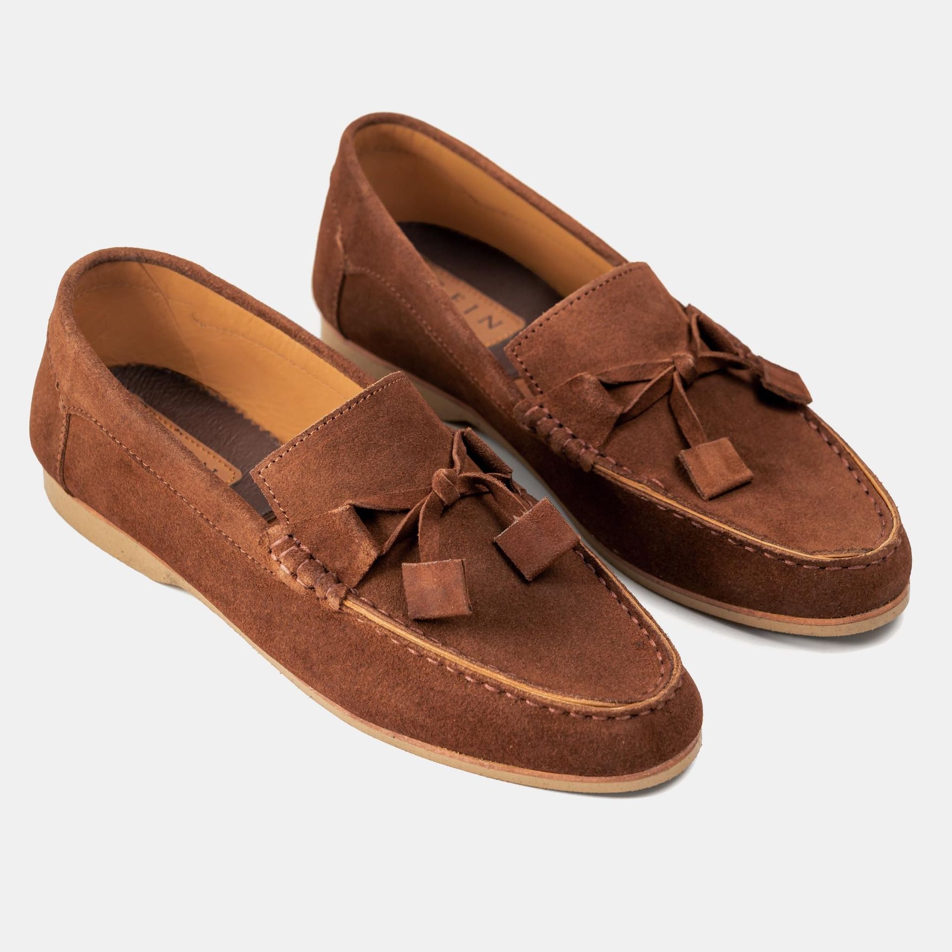 Brown Suede Knot Loafer