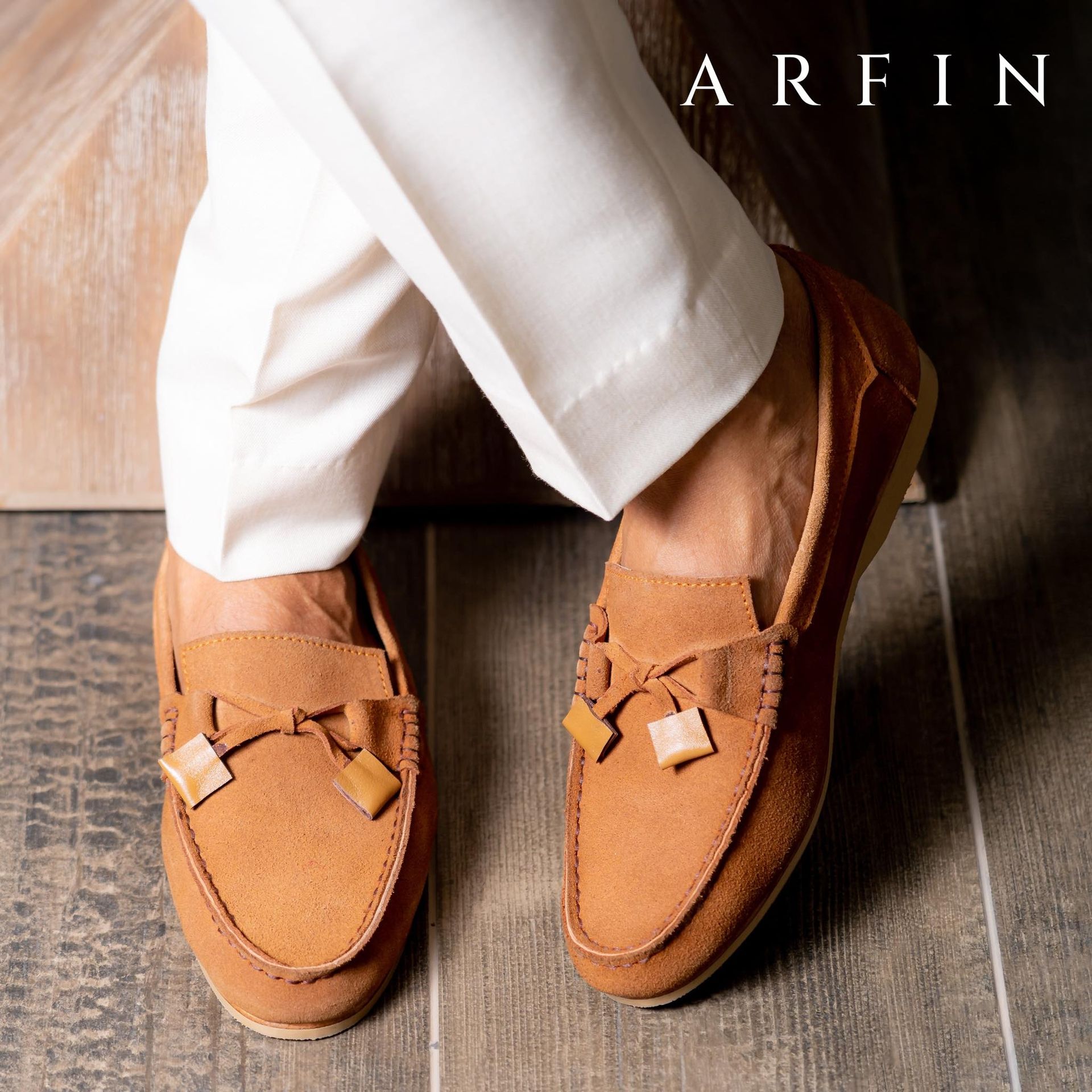 Tan Suede Knot Loafer Image