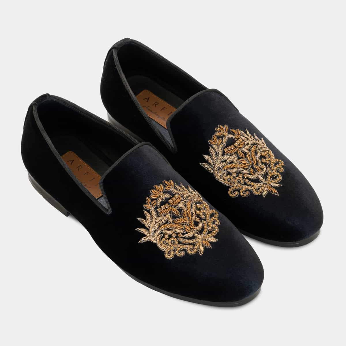 Goldwork Velvet Slip-On